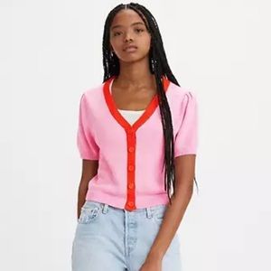 Levi’s Pink Short Sleeve Cartigan